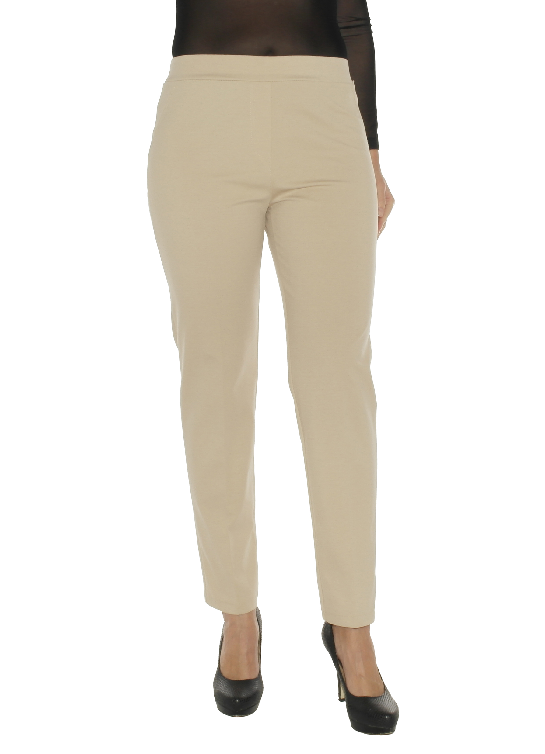 Cloth Trousers Ladies Chino Slim Fit Long Pull on Fashion Casual 1548 - Picture 14 of 19