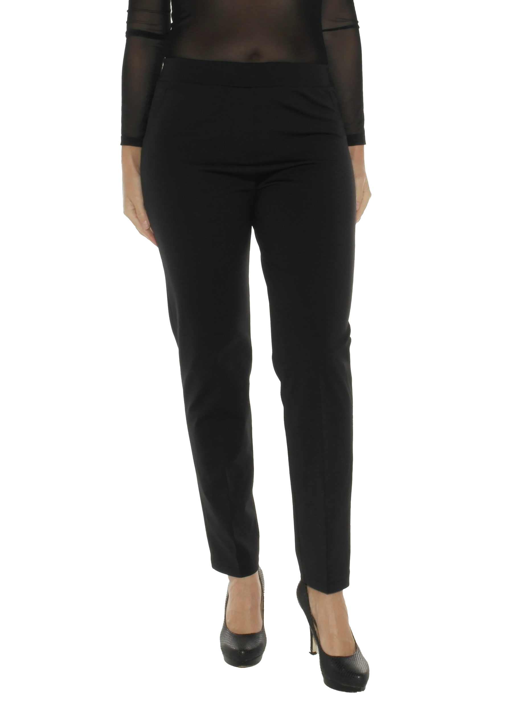 Cloth Trousers Ladies Chino Slim Fit Long Pull on Fashion Casual 1548 - Picture 18 of 19
