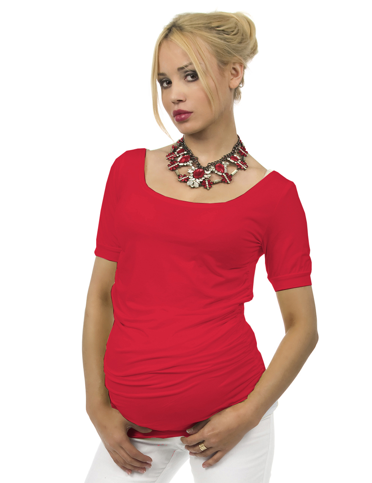 Maternity Shirt Short Belly Stretch Pregnancy Sonia - Picture 15 of 17