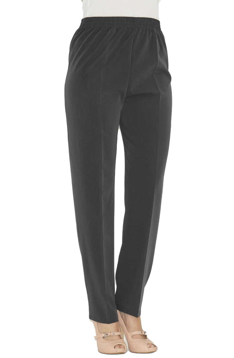 Suit Pants Pull on Trousers Crease Elasticated Waistband Business Must Have Styl - Picture 9 of 12